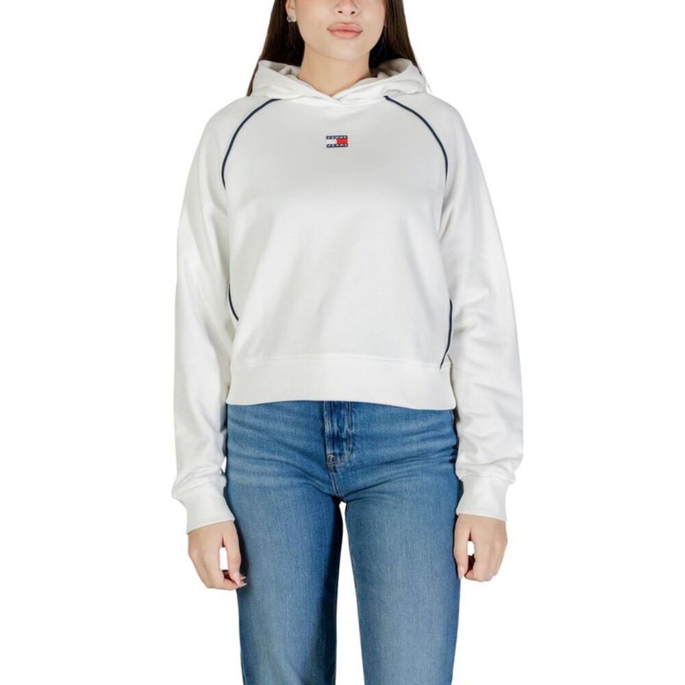 Tommy Hilfiger Jeans Cream Recycled Cotton Women's Hoodie